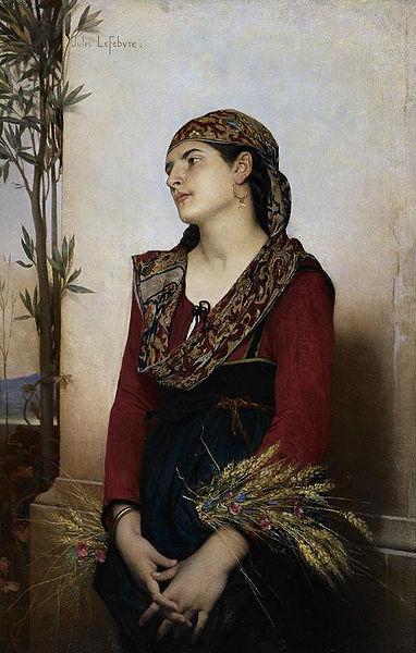 Lefebvre, Jules Joseph Mediterranean Beauty oil painting image